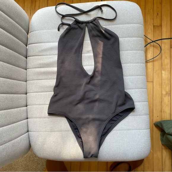 Billabong Other - Billabong Grey Black Halter Swimsuit size medium one piece